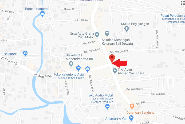 Maps Pertigaan Jl. A Yani - Jl. Ken Arok